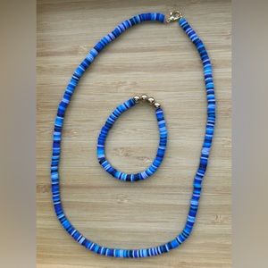 Blue is your color necklace and bracelet set